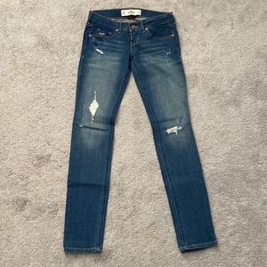 Hollister HCO vintage Y2K Low Rise distressed Socal stretch Skinny Size 0 R